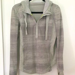 lululemon Quarter Zip Jacket Grey and Neon Yellow